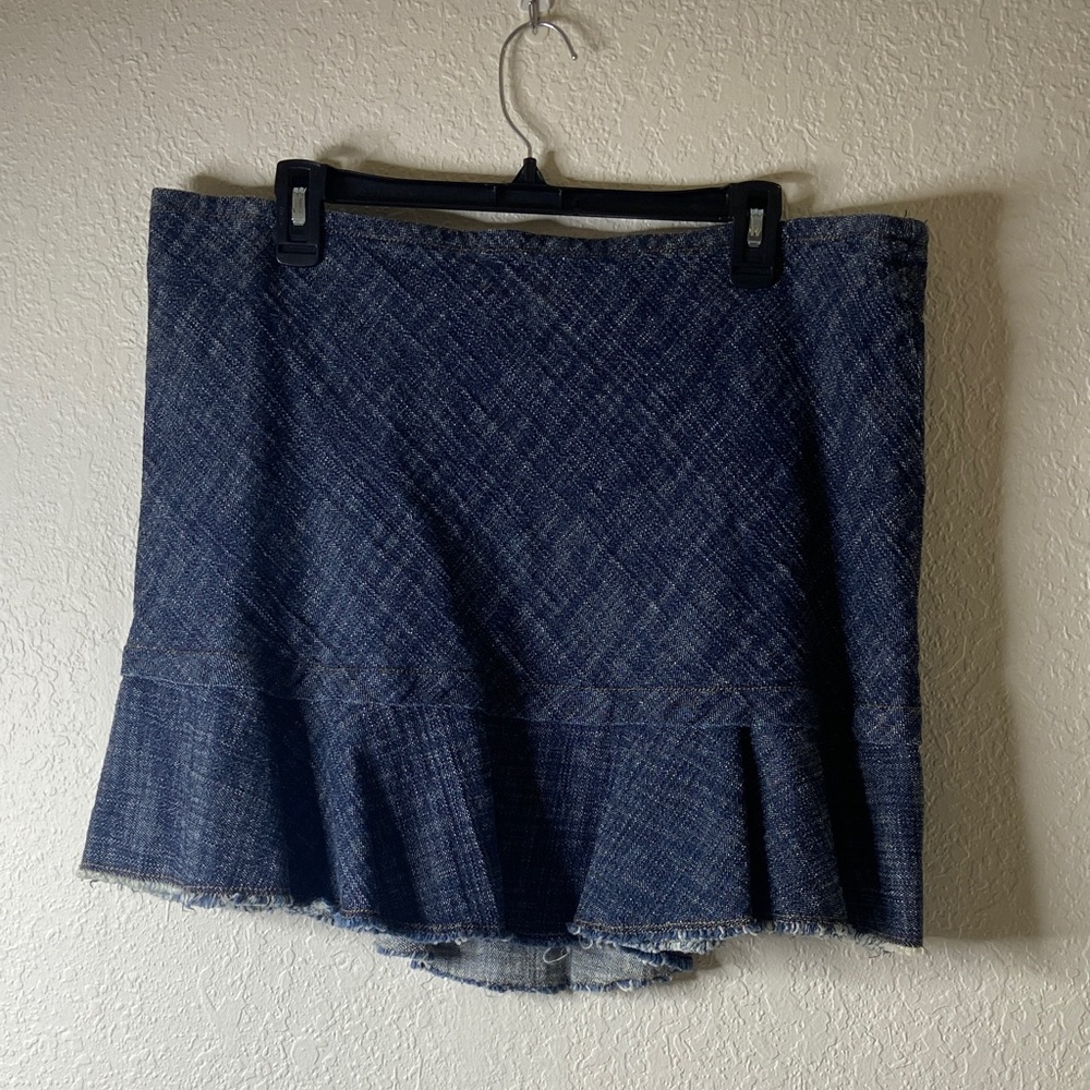 Stylish Denim-Like Mini Skirt